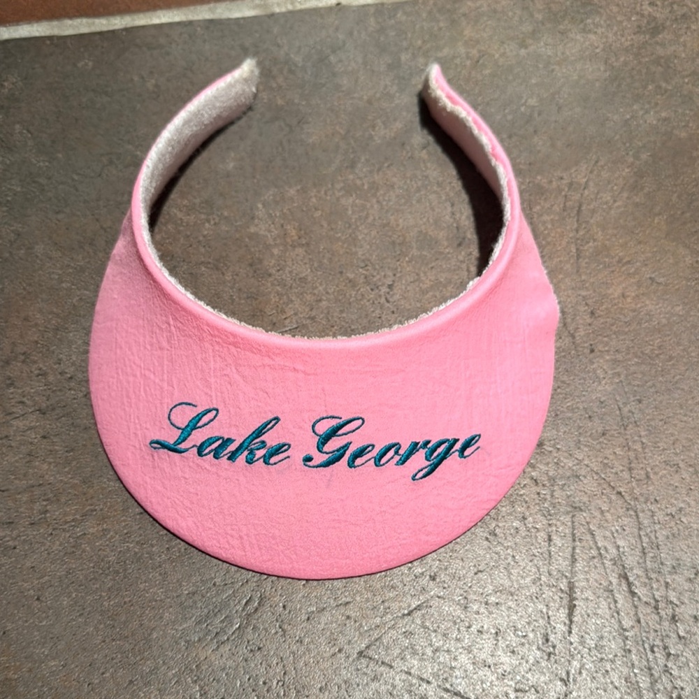 Pink Lake George Visor sun protector hat